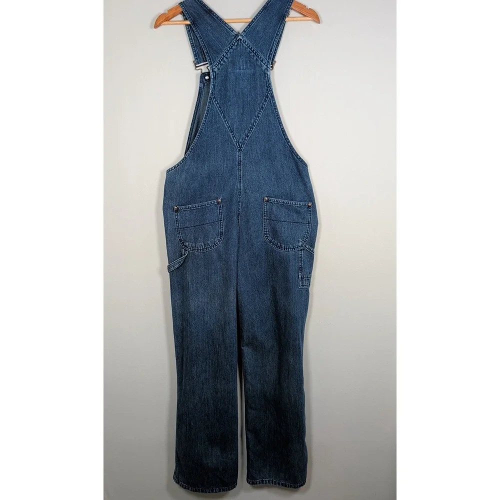 Vintage Old Navy 90s Y2K Blue Denim Overalls Bibs Size Small Jean Carpenter Bib